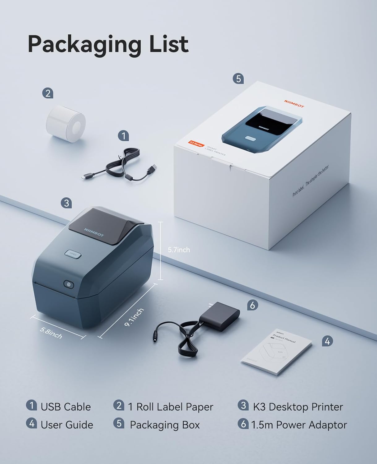 Niimbot K3 Bluetooth- Business Use Label Printers with 900 (50x30mm) Labels - Niimbot Online